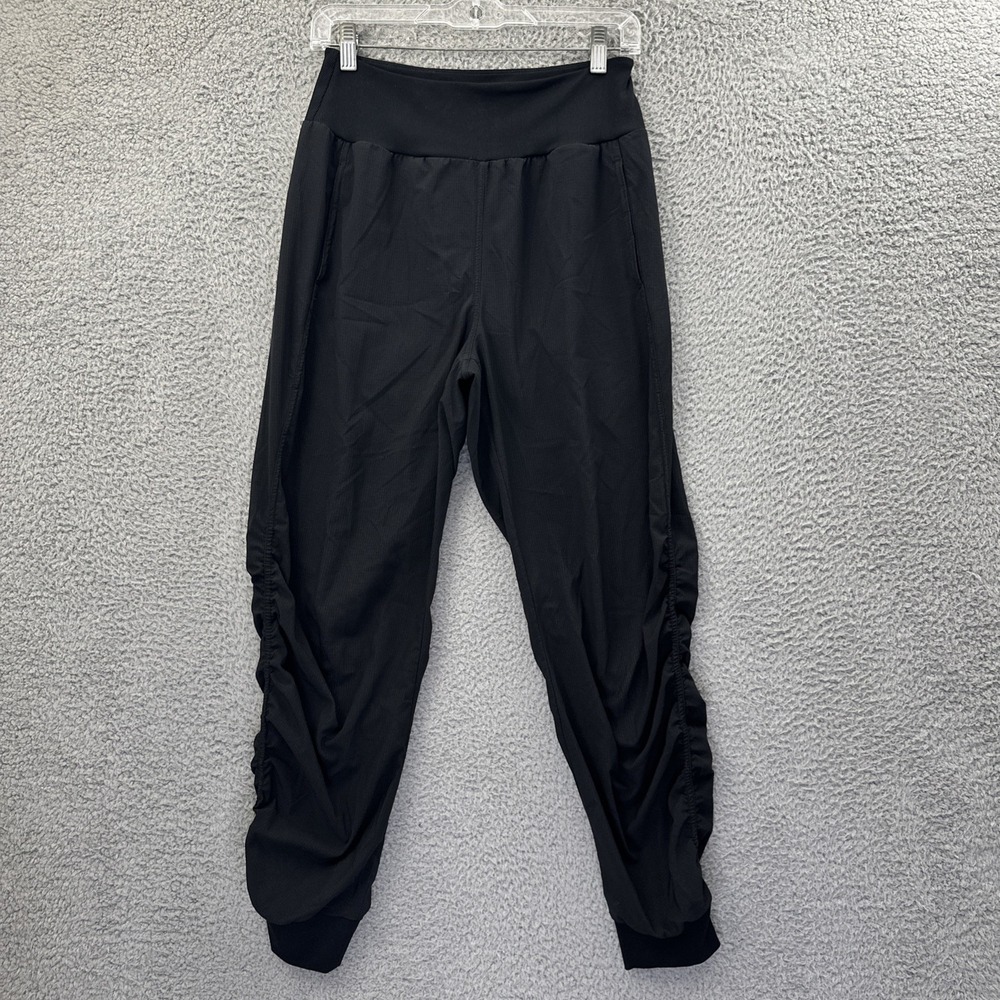 Zella High Rise Ruched Jogger Pants Black Athletic Athleisure Women Small x 27